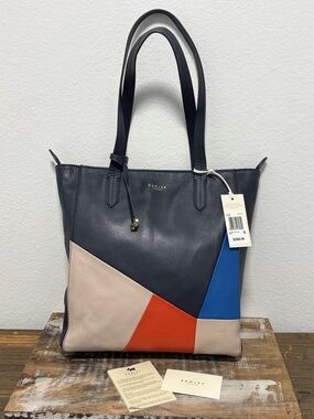 Radley London Haven Street Patchwork Leather Zip Top Tote Shoulder Bag - NWT